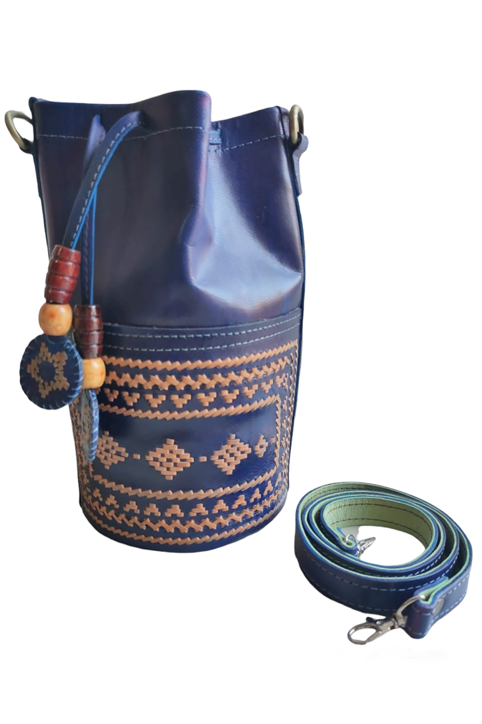 Traditional Kutch Patchwork Silk Leather Flap Sling Bag 41