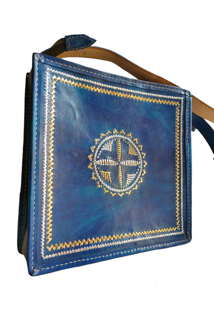 Grey - Handcrafted Kutch Embroidery Leather Clutch / Wallet